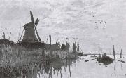 Claude Monet Windmills near Zaandam Germany oil painting artist